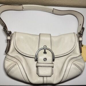 Coach Cream Leather Label